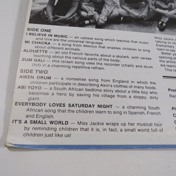 Sing Around the World MISS JACKIE & HER FRIENDS (1) LP Vinyl Record - Picture 3 of 7